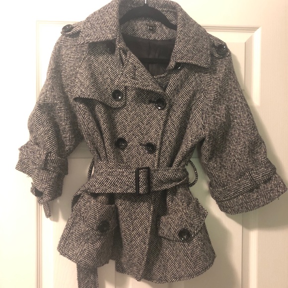 Tweed 3/4 Peacoat - Picture 3 of 4